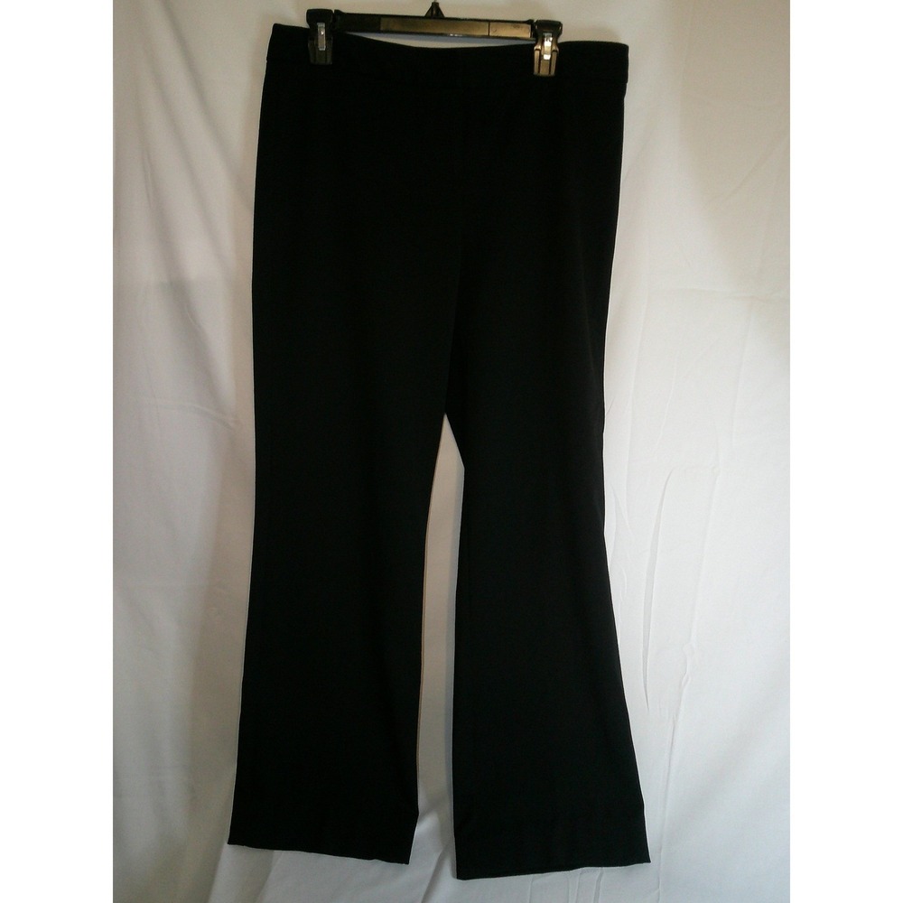 Liz Claiborne Audra Black Career Dress Pants Office Flared Size 10